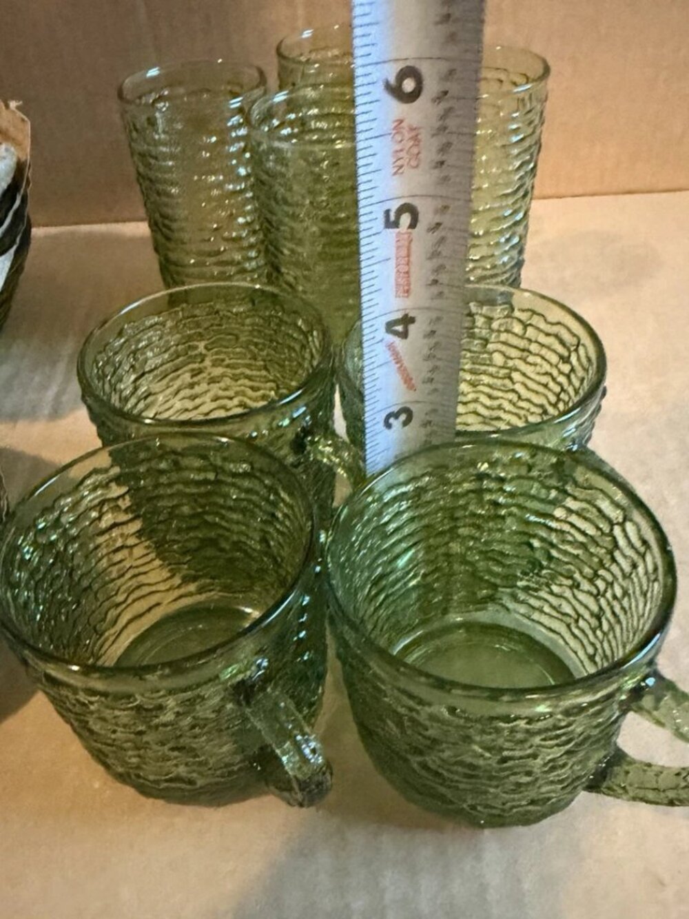 VTG Anchor Hocking Soreno 20pc Luncheon Set - Avocado Green - Picture 11 of 16